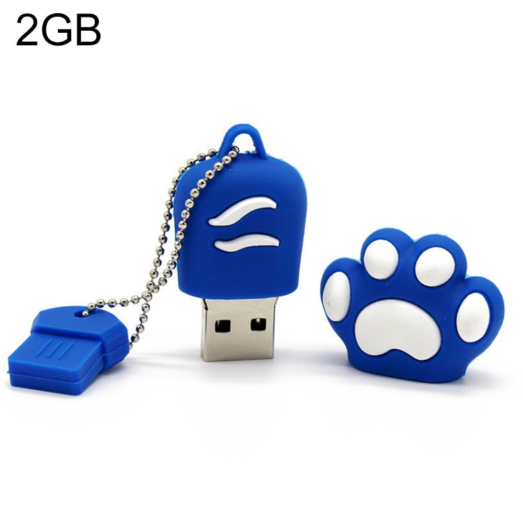 Disco flash USB 2.0 in silicone 2GB a forma di zampa