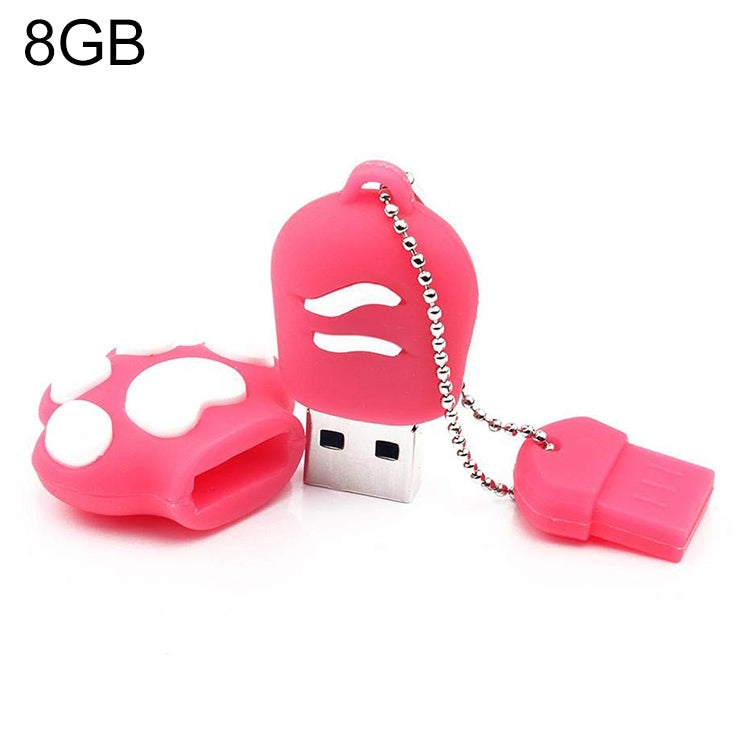Disco flash USB 2.0 in silicone 8 GB forma zampa orso
