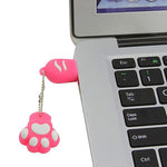 Disco flash USB 2.0 in silicone 8 GB forma zampa orso