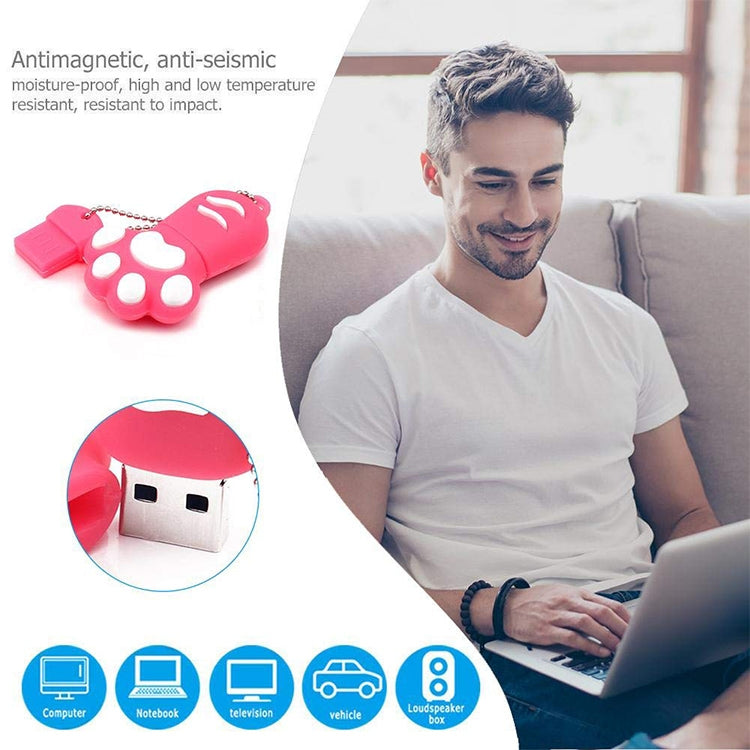 Disco flash USB 2.0 in silicone 8 GB forma zampa orso