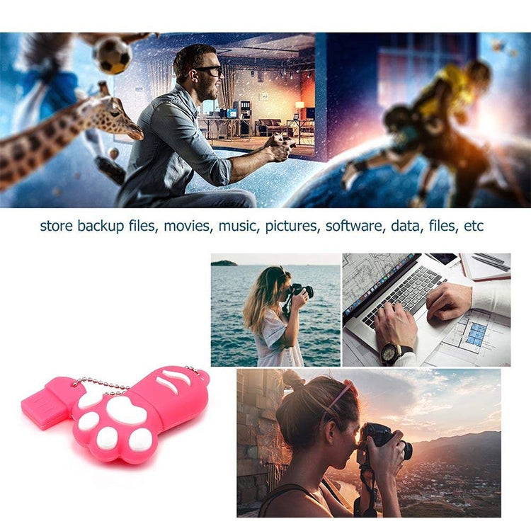 Disco flash USB 2.0 in silicone 8 GB forma zampa orso