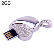 Disco flash USB per gioielli con diamanti a forma di cuore in argento, speciale per i regali di San Valentino, 2GB, 4GB, 8GB, 16GB, 32GB