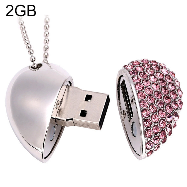Disco flash USB per gioielli con diamanti a forma di cuore, speciale per i regali di San Valentino, 2GB, 4GB, 8GB, 16GB