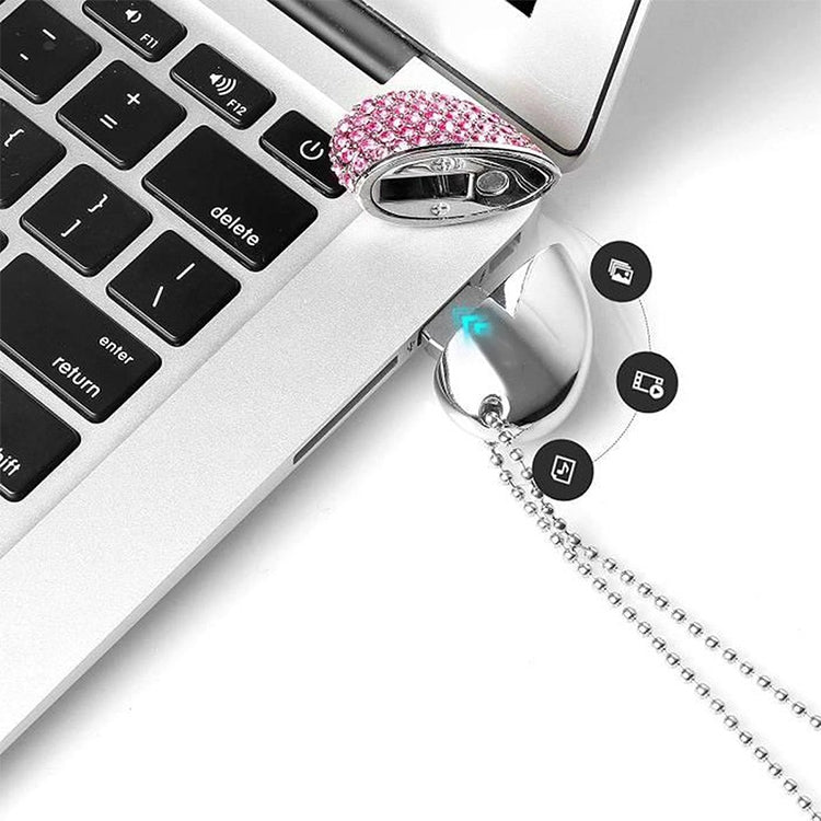 Disco flash USB per gioielli con diamanti a forma di cuore, speciale per i regali di San Valentino, 2GB, 4GB, 8GB, 16GB