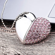 Disco flash USB per gioielli con diamanti a forma di cuore, speciale per i regali di San Valentino, 2GB, 4GB, 8GB, 16GB