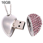 Disco flash USB per gioielli con diamanti a forma di cuore, speciale per i regali di San Valentino, 2GB, 4GB, 8GB, 16GB