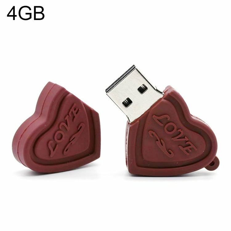 Disco flash USB da 4 GB stile Dual Hearts, 4GB, 16GB