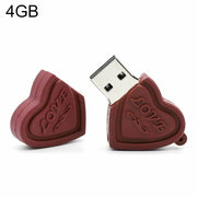 Disco flash USB da 4 GB stile Dual Hearts, 4GB, 16GB