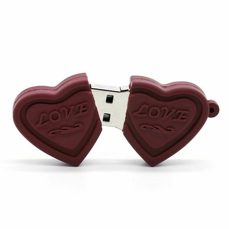 Disco flash USB da 4 GB stile Dual Hearts, 4GB, 16GB