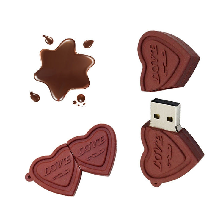 Disco flash USB da 4 GB stile Dual Hearts, 4GB, 16GB