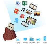 Disco flash USB da 4 GB stile Dual Hearts, 4GB, 16GB