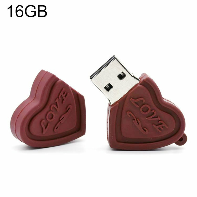 Disco flash USB da 4 GB stile Dual Hearts, 4GB, 16GB