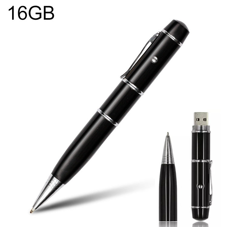 Disco flash USB stile penna laser 3 in 1, 16 GB (nero), 16GB (Black)