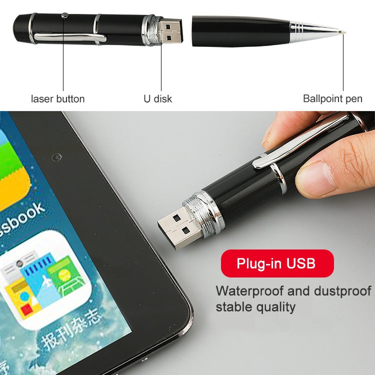 Disco flash USB stile penna laser 3 in 1, argento (8 GB), 8GB (Silver)