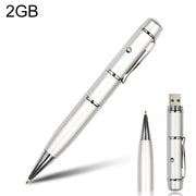 Disco flash USB stile penna laser 3 in 1, argento (2 GB), 2GB (Silver)