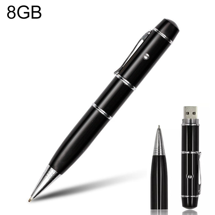 Disco flash USB stile penna laser 3 in 1, 8 GB (nero), 8GB (Black)