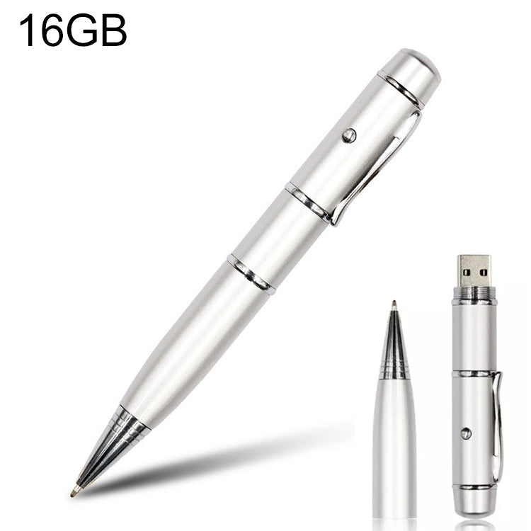 Disco flash USB stile penna laser 3 in 1, argento (16 GB), 16GB (Silver)