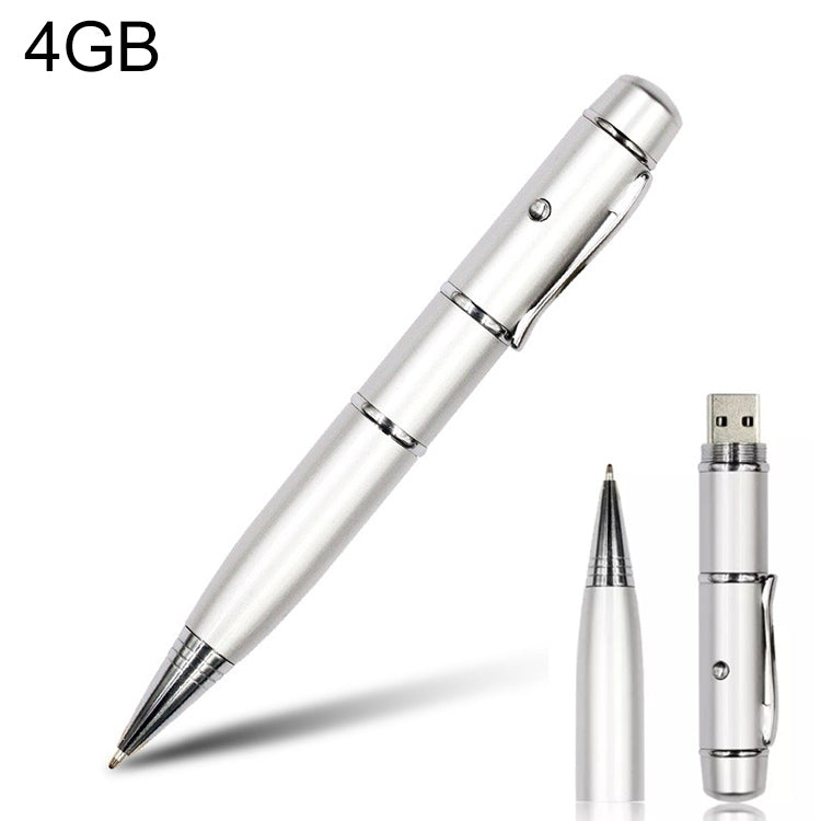 Disco flash USB stile penna laser 3 in 1, argento (4 GB), 4GB (Silver)