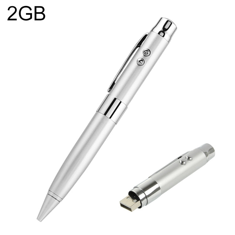 Disco flash USB stile penna laser 3 in 1, argento (16 GB), 2GB (Silver), 4GB (Silver), 8GB (Silver), 16GB (Silver), 2GB (Black), 4GB (Black), 8GB (Black), 16GB (Black)