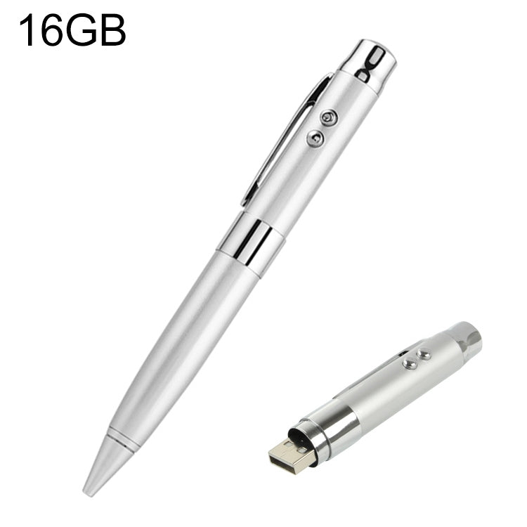 Disco flash USB stile penna laser 3 in 1, argento (16 GB), 2GB (Silver), 4GB (Silver), 8GB (Silver), 16GB (Silver), 2GB (Black), 4GB (Black), 8GB (Black), 16GB (Black)