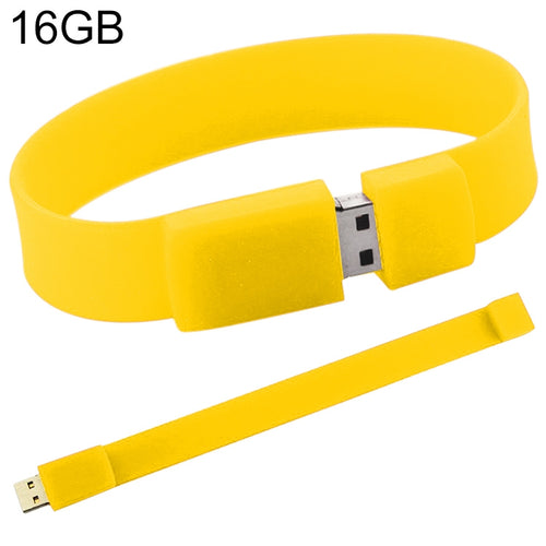 Disco flash USB 2.0 per braccialetti in silicone da 16 GB, 16GB
