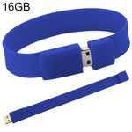Disco flash USB 2.0 per braccialetti in silicone da 16 GB, 16GB