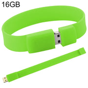 Disco flash USB 2.0 per braccialetti in silicone da 16 GB, 16GB (Green)