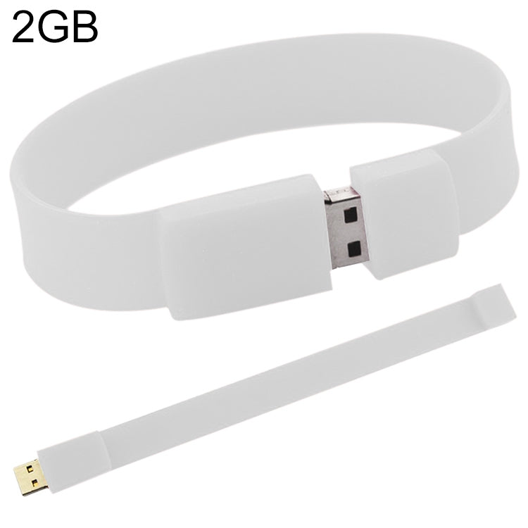 Disco flash USB 2.0 per braccialetti in silicone da 2 GB, 2GB