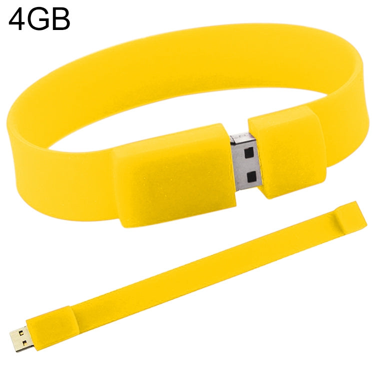 Disco flash USB 2.0 per braccialetti in silicone da 4 GB, 4GB