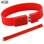Disco flash USB 2.0 per braccialetti in silicone da 4 GB, 4GB