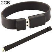 Disco flash USB 2.0 per braccialetti in silicone da 2 GB, 2GB (Black)