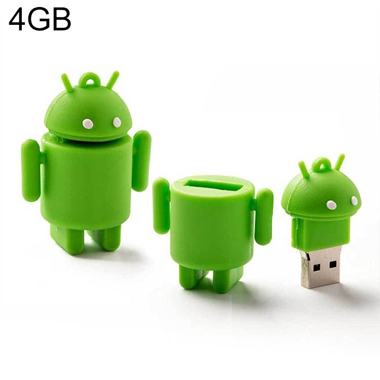 Disco flash USB stile robot Android da 4 GB (verde), 4GB