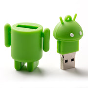 Disco flash USB stile robot Android da 4 GB (verde), 4GB