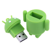 Disco flash USB stile robot Android da 16 GB (verde), 16GB