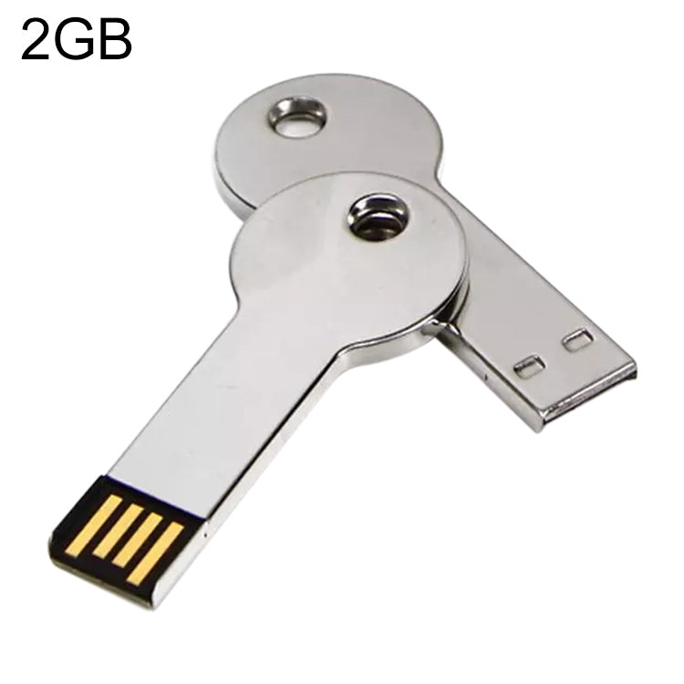 Mini disco flash USB 2.0 serie Metal con portachiavi (2 GB), 2GB