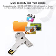 Disco flash USB 2.0 stile chiave in metallo argentato (32 GB) (argento), 32GB