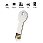 Disco flash USB 2.0 stile chiave in metallo argentato (16 GB) (argento), 16GB