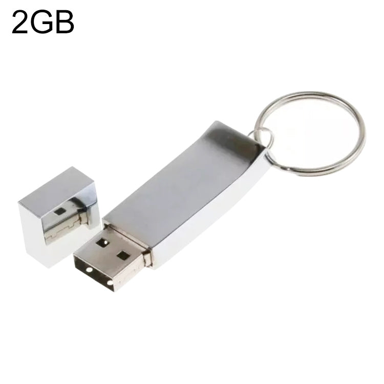 Disco flash USB 2.0 metallico su portachiavi (16 GB), 2GB, 4GB, 8GB, 16GB