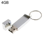 Disco flash USB 2.0 metallico su portachiavi (16 GB), 2GB, 4GB, 8GB, 16GB