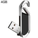 Disco flash USB 2.0 stile portachiavi metallico da 4 GB (nero), 4GB (Black)