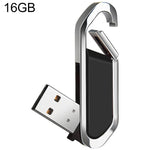 Disco flash USB 2.0 stile portachiavi metallico da 16 GB (nero), 16GB (Black)