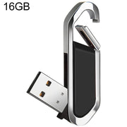 Disco flash USB 2.0 stile portachiavi metallico da 16 GB (nero), 16GB (Black)