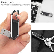 Disco flash USB 2.0 stile portachiavi metallico da 16 GB (nero), 16GB (Black)