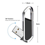 Disco flash USB 2.0 stile portachiavi metallico da 2 GB (nero), 2GB (Black)