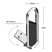 Disco flash USB 2.0 stile portachiavi metallico da 4 GB (nero), 4GB (Black)