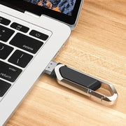 Disco flash USB 2.0 stile portachiavi metallico da 4 GB (nero), 4GB (Black)