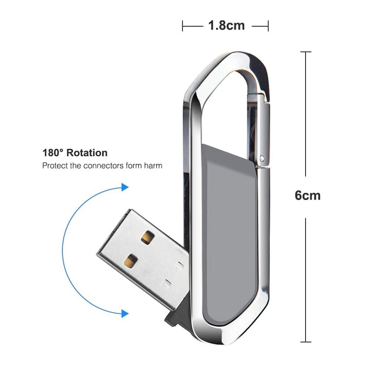 Disco flash USB 2.0 stile portachiavi metallico da 2 GB (grigio), 2GB (Grey)
