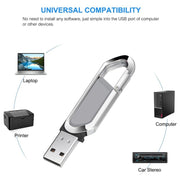 Disco flash USB 2.0 stile portachiavi metallico da 2 GB (grigio), 2GB (Grey)