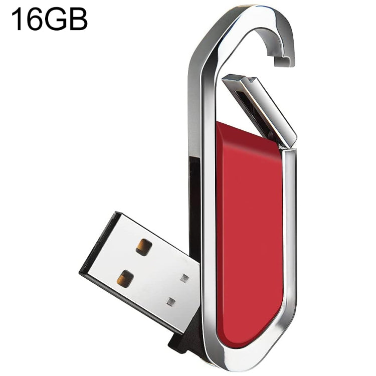 Disco flash USB 2.0 stile portachiavi metallico da 16 GB (rosso), 16GB (Red)