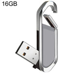 Disco flash USB 2.0 stile portachiavi metallico da 16 GB (grigio), 16GB (Grey)